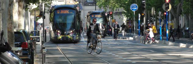 Montpellier - vélos non autorisés sur plate-forme
